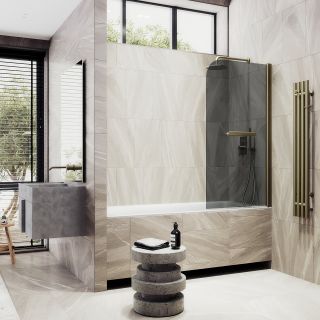 Шторка на ванну MaybahGlass MGV-767-2 40см бронза